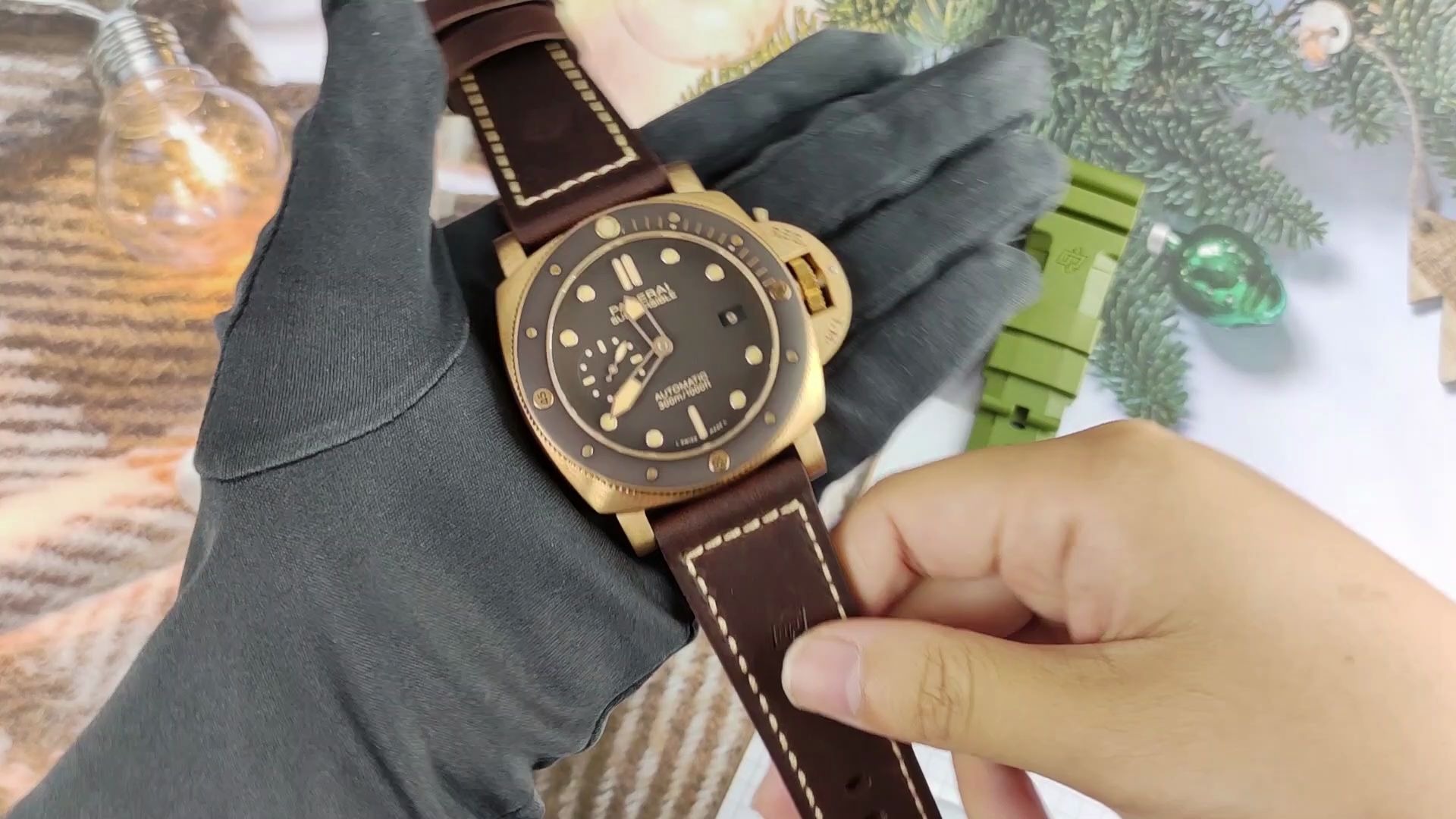 开箱沛纳海968性价比超高的青铜表,做工超nice