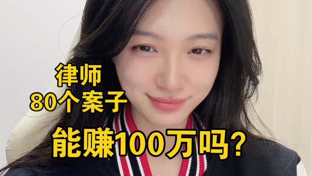 律师一年接80个案子,能赚100万吗?哔哩哔哩bilibili