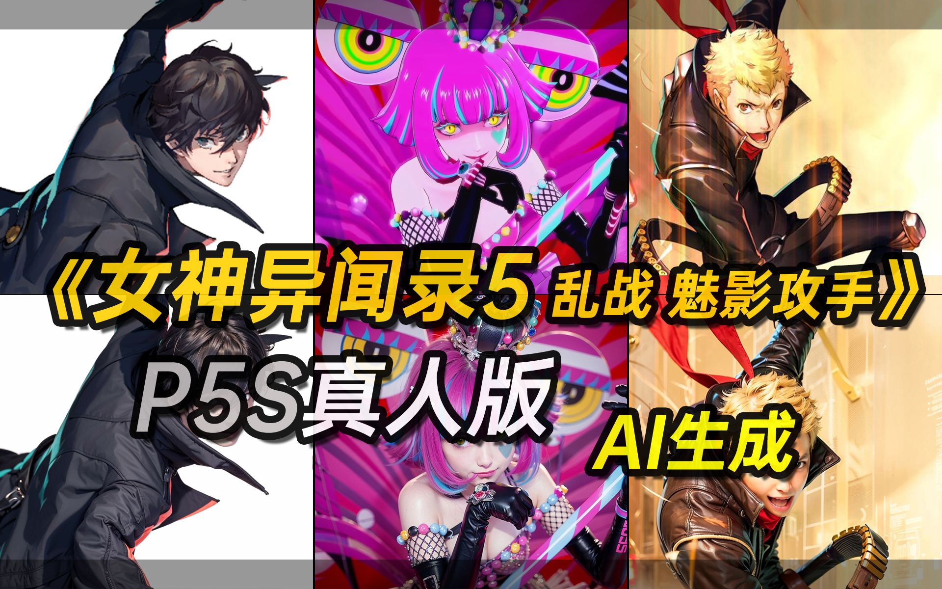 [图]P5S《女神异闻录5 乱战 魅影攻手》真人版【AI生成】【女神异闻录5对决：幽灵先锋】ATLUS