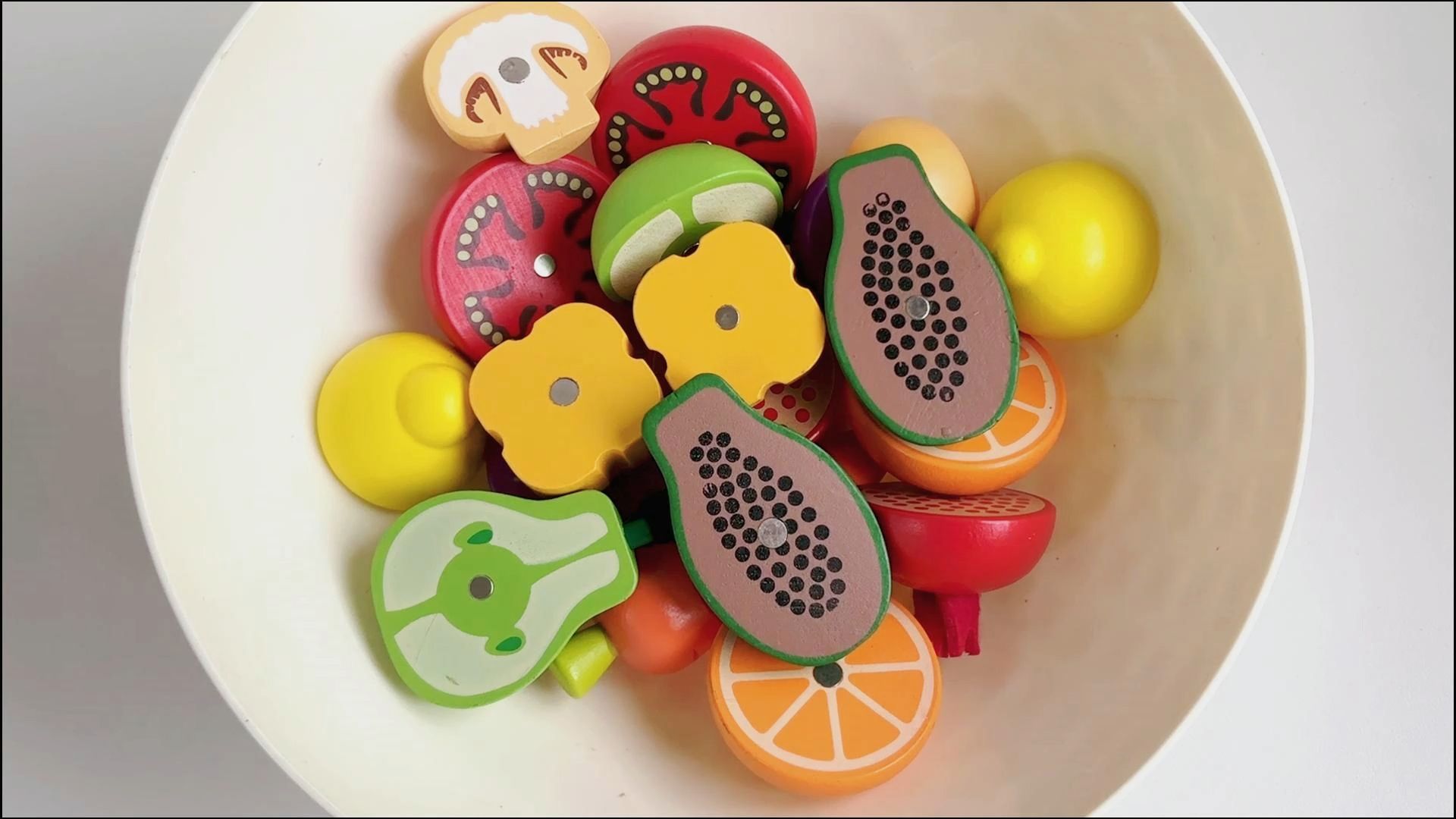 儿童早教益智玩具:认识木瓜柠檬等水果蔬菜