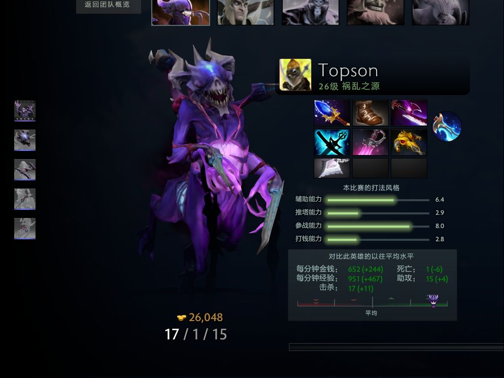 [图]【7.35D】DOTA2欧服TOPSON二号位祸乱之源17杀1死15助攻录像第一视角