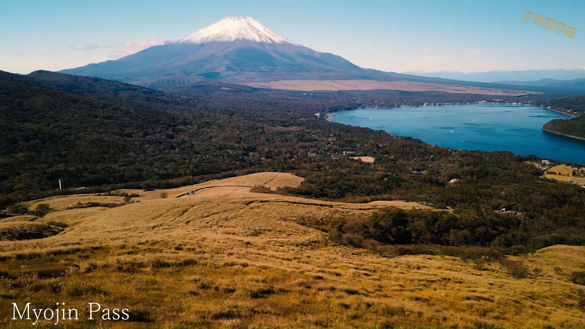 航拍日本富士山绝景