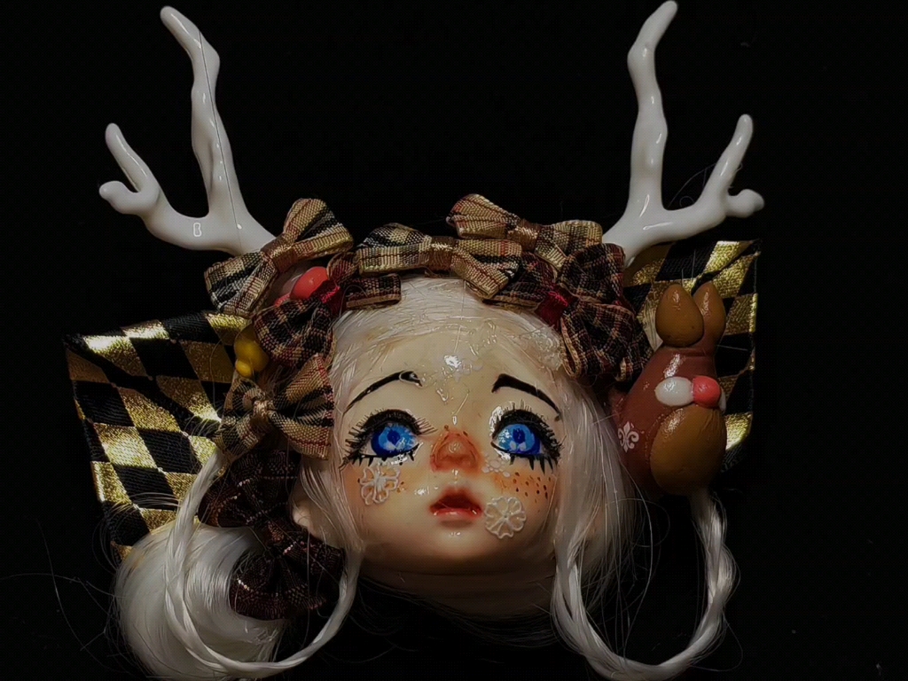 纯手工制作粘土娃娃胸针,【麋】可接定制!喜欢的宝子快来找我!