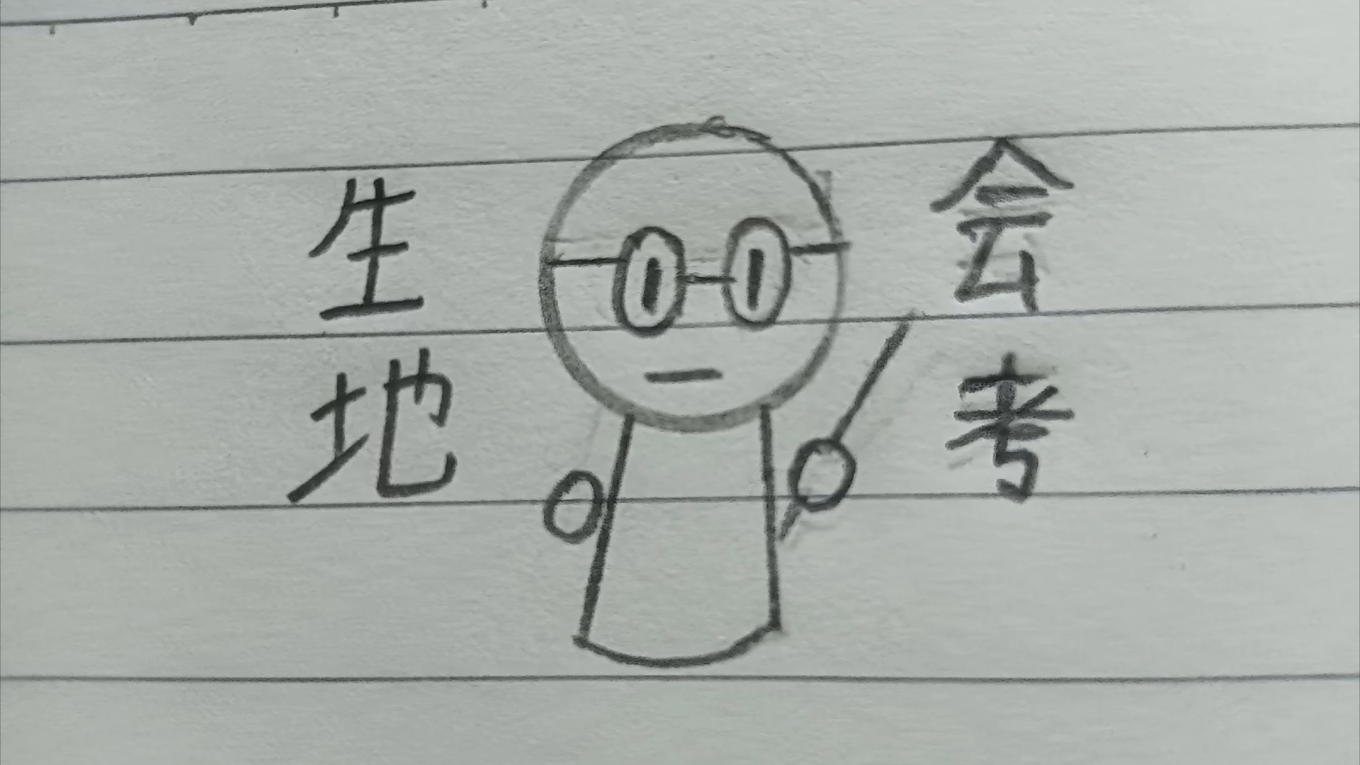 还原生地会考前一天晚自习