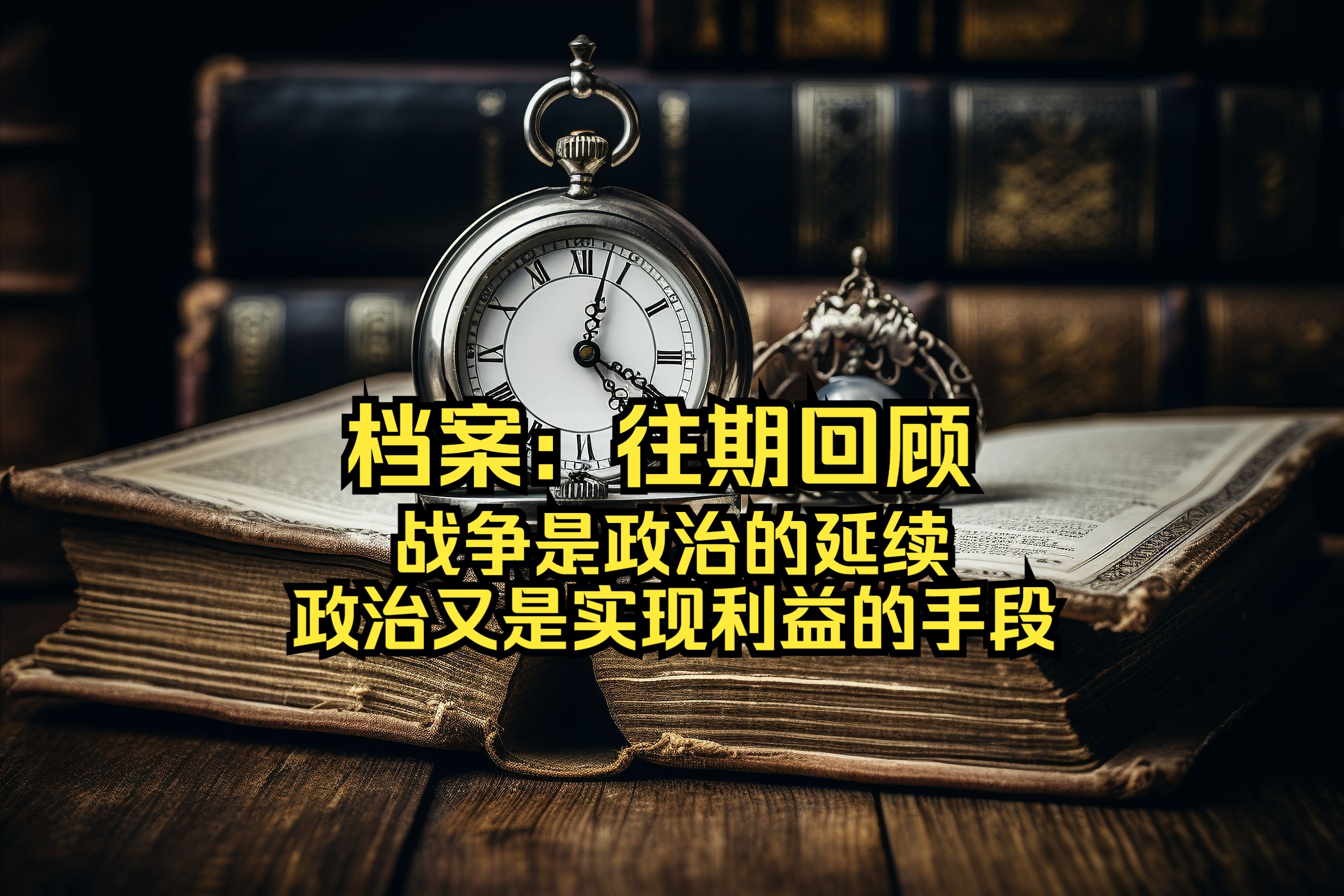 战争是政治的延续,而政治是实现利益的手段,当非战争手段无法满足利益时,便开始诉诸于武力哔哩哔哩bilibili