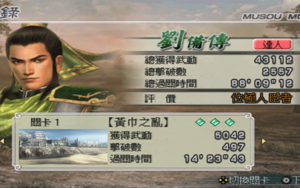真三国无双5sp刘备无双达人传终章