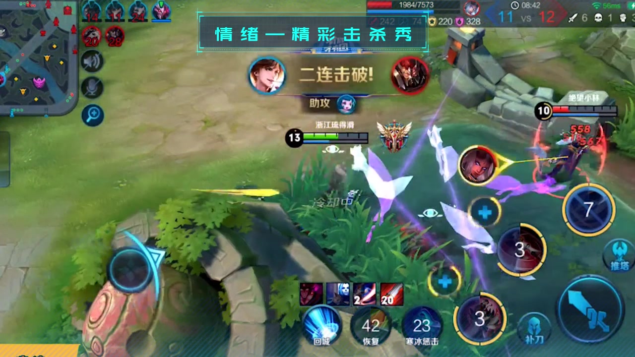 王者荣耀-主播情绪 极限击杀集锦细节操作走位天神附体 后段忽略_哔哩