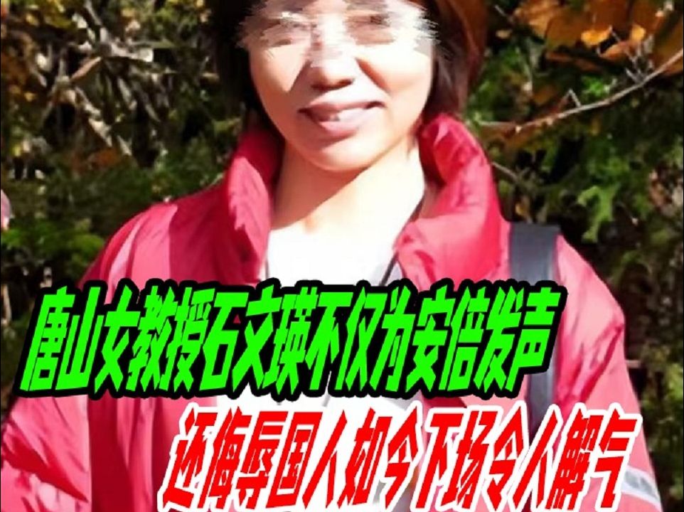 唐山女教授石文瑛,不仅侮辱国人还替安倍发声,被骂后仍不知悔改哔哩哔哩bilibili