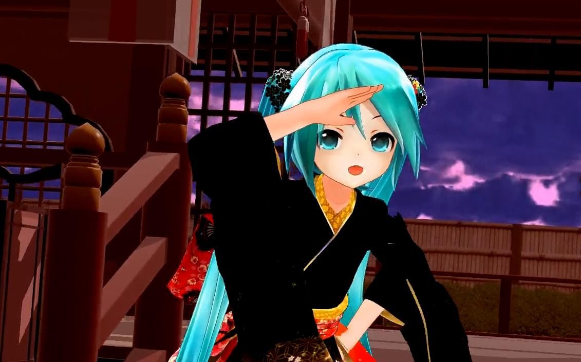 【初音mmd 三妈式长袖和服miku 極楽浄土