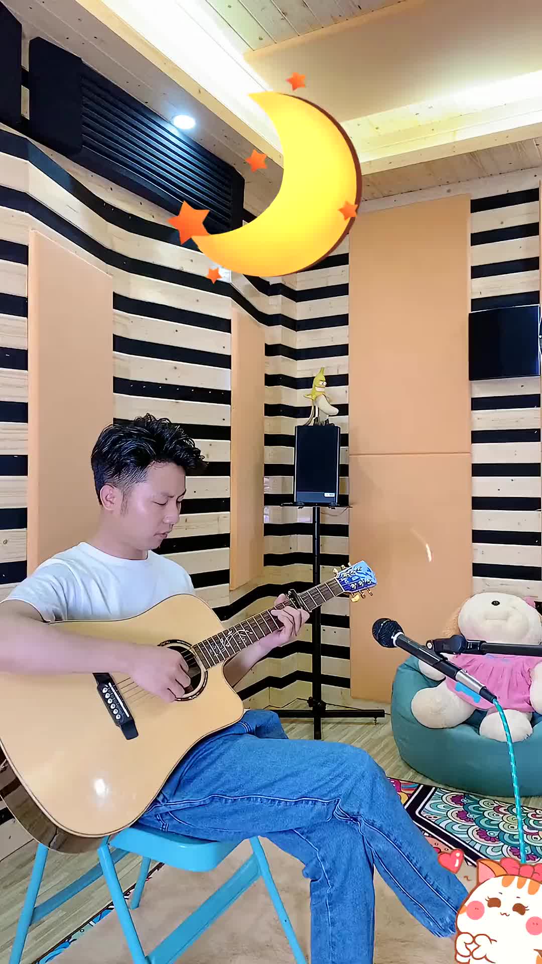 我在弯弯的月亮下想你王炎真人真唱吉他弹唱爱情刘欢经典老歌余乐