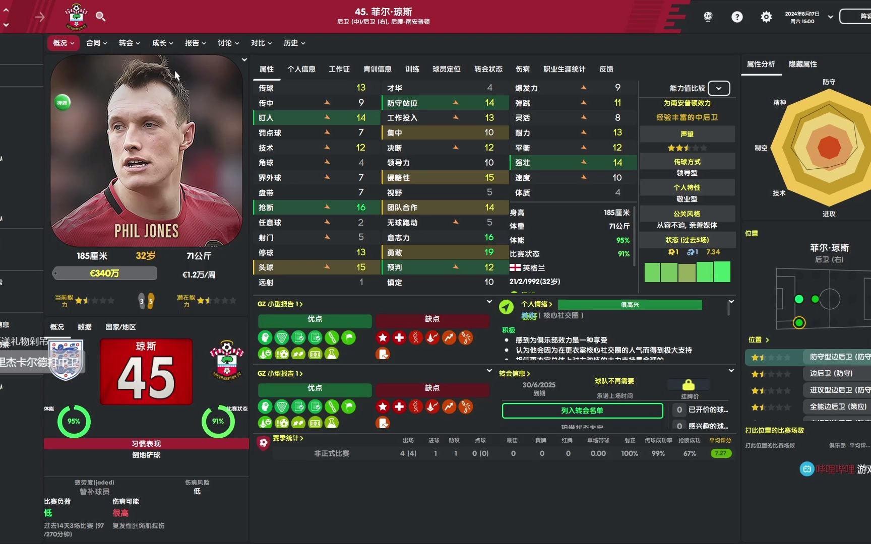 [FM22] 英超传奇 南安普顿三中卫 第六集 (4)<足球经理2022>单机游戏热门视频