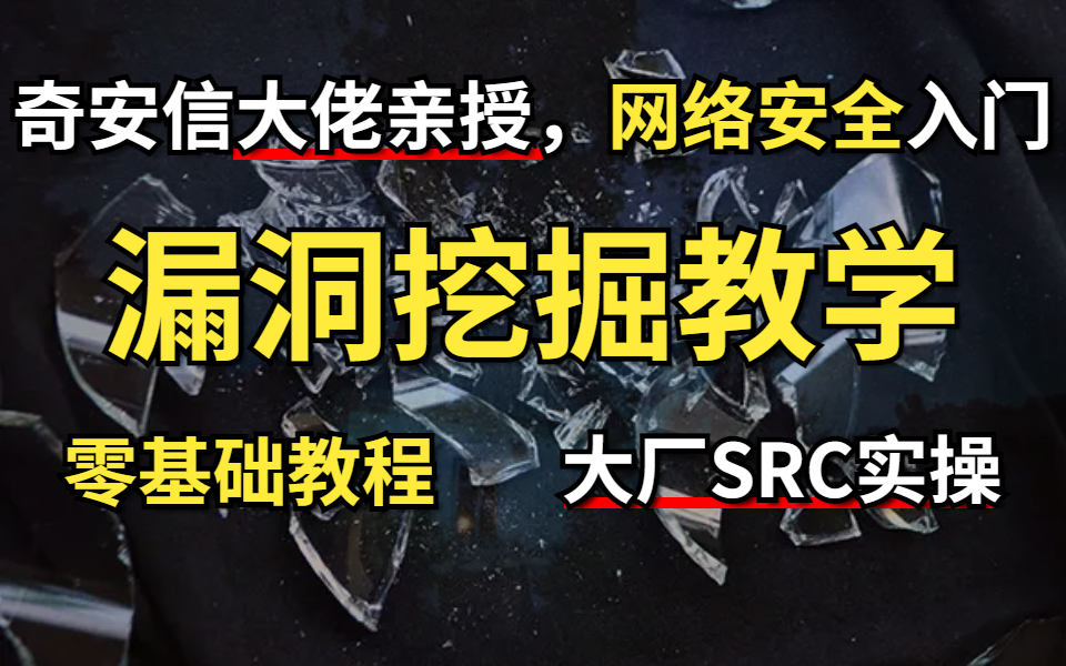 奇安信大佬亲授,网络安全入门技术,超实用10大漏洞挖掘教程,手把手带你零基础挖掘企业级漏洞,学不会我退出奇安信(漏洞挖掘/网络安全/渗透测试/...