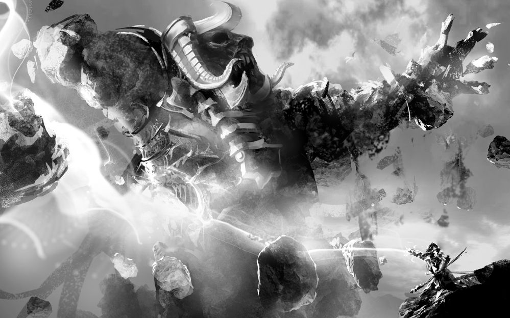 【板绘】战魔神像 - 四分钟教你画海报 @在画