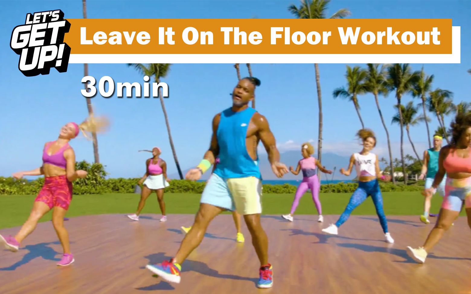 [图]Shaun T熊T-30分钟有氧健身燃脂操Let's Get Up! - Leave It On The Floor Workout【英文字幕】新手友好减脂操