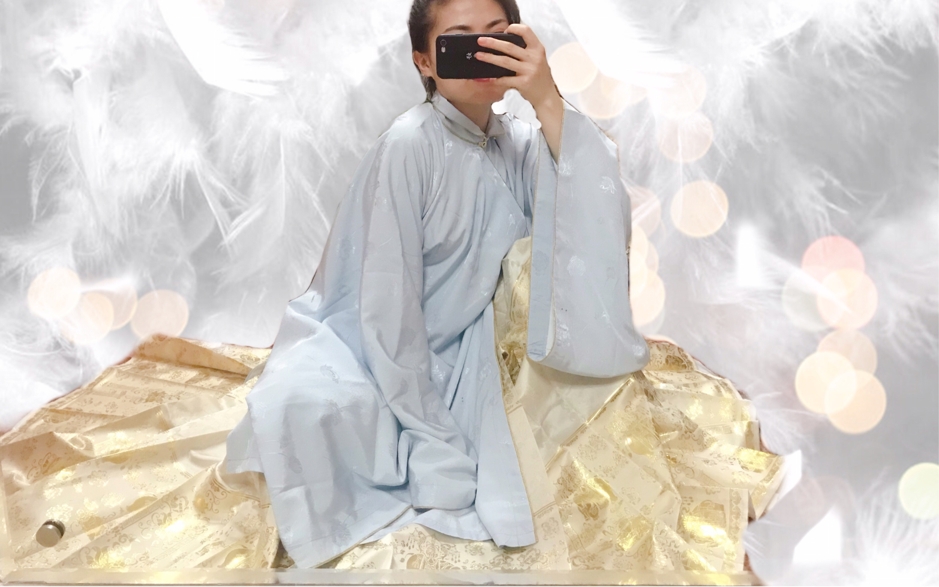 兰若庭太平有象第九批开箱～蓝色长袄和米白色织金马面