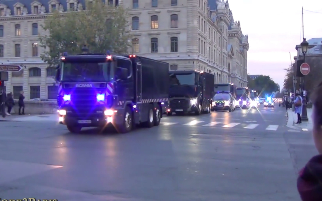 [图]【出警合集】大规模警察护送银行运钞车