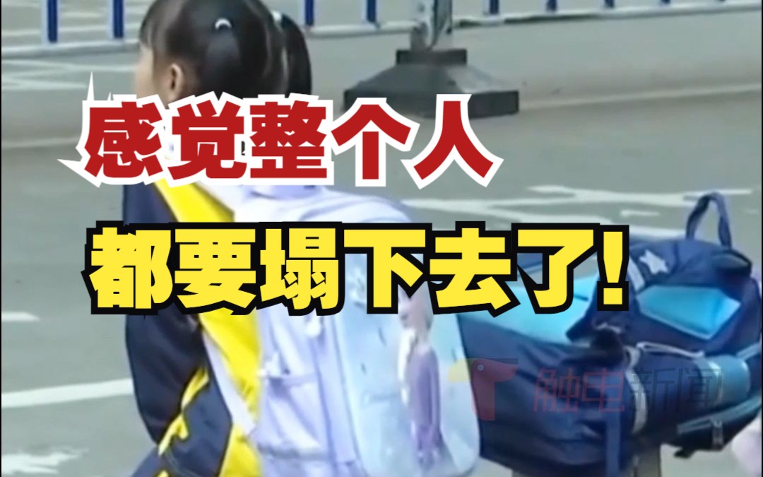 小学生书包究竟有多重? 9个书包平均重量9斤哔哩哔哩bilibili