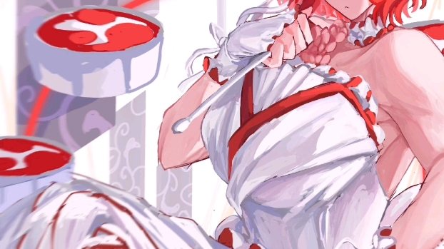 【东方/绘画过程】画了lw里的堀川雷鼓