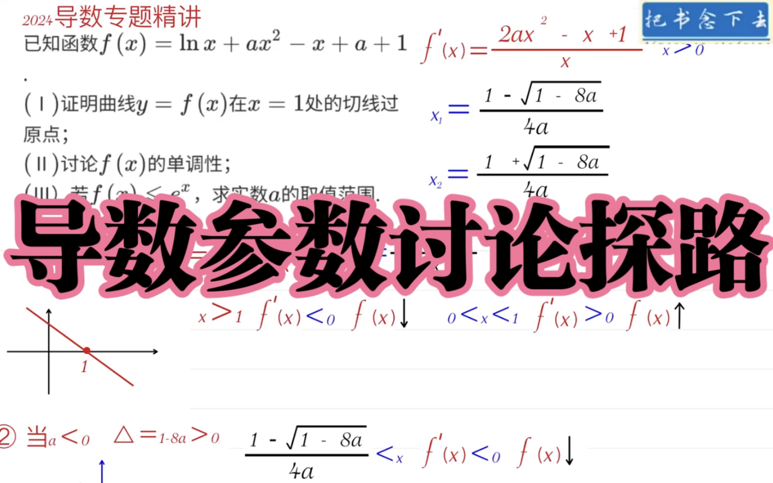 导数的非端点的探路参数讨论哔哩哔哩bilibili