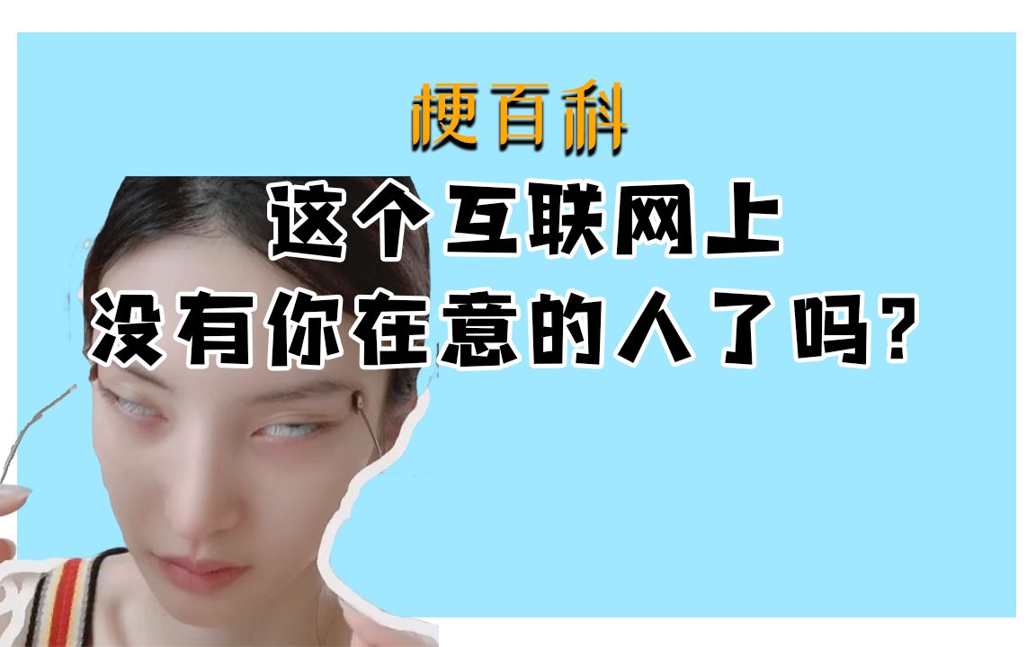 【梗百科】这个互联网没有你在意的人了吗是什么梗?哔哩哔哩bilibili