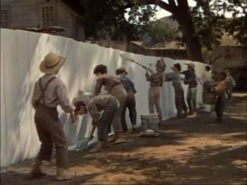 [图]《汤姆索亚历险记》刷墙片段THE ADVENTURES OF TOM SAWYER cut: whitewashes the fence