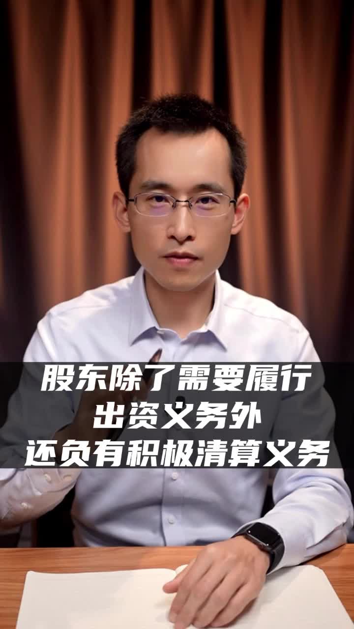 股东除了需要履行了出资义务外,还负有积极清算义务哔哩哔哩bilibili