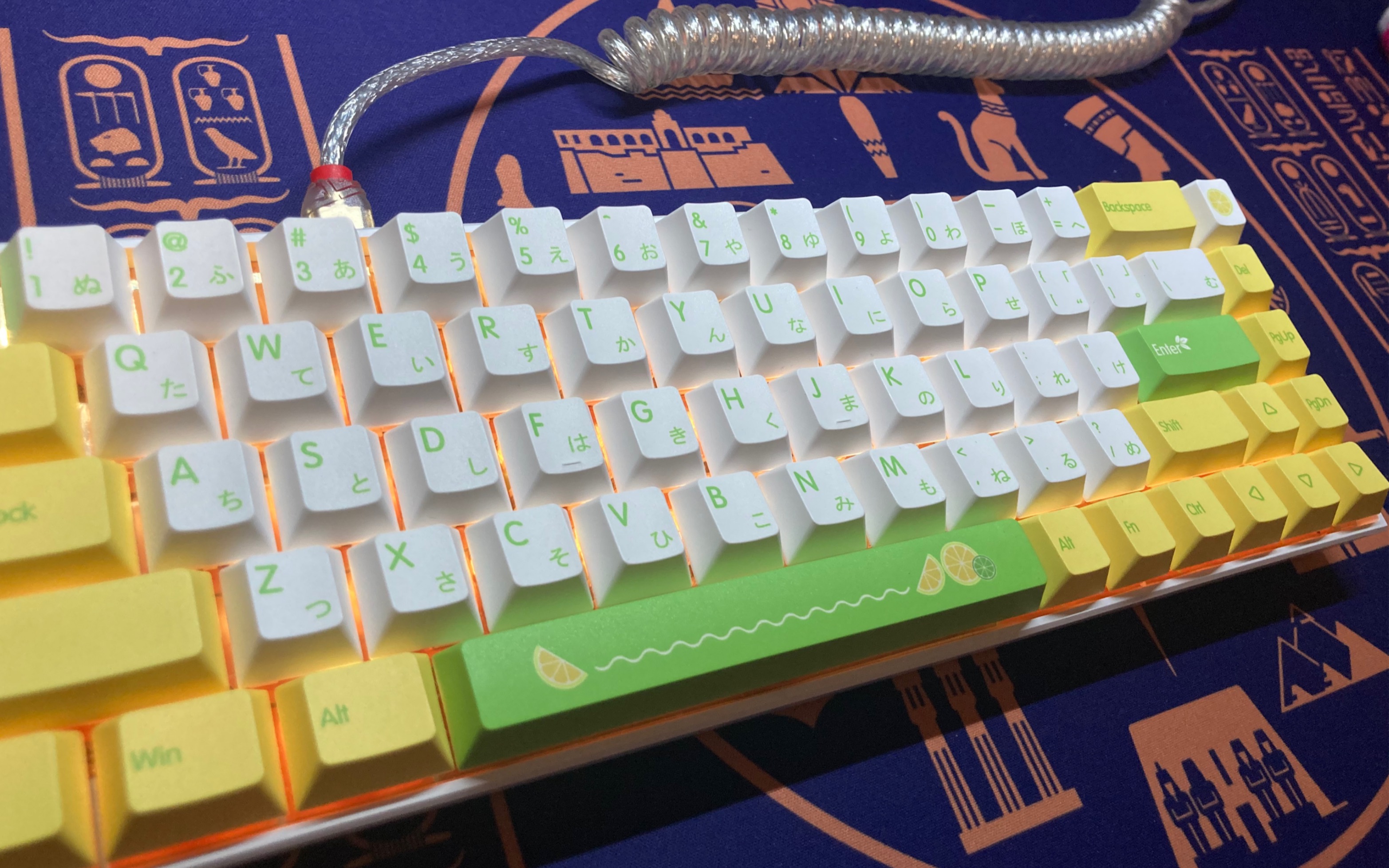 音2p】ttc金粉轴换kelowna58g加长双段弹簧 腹灵f12铜定 浅笑柠檬键帽