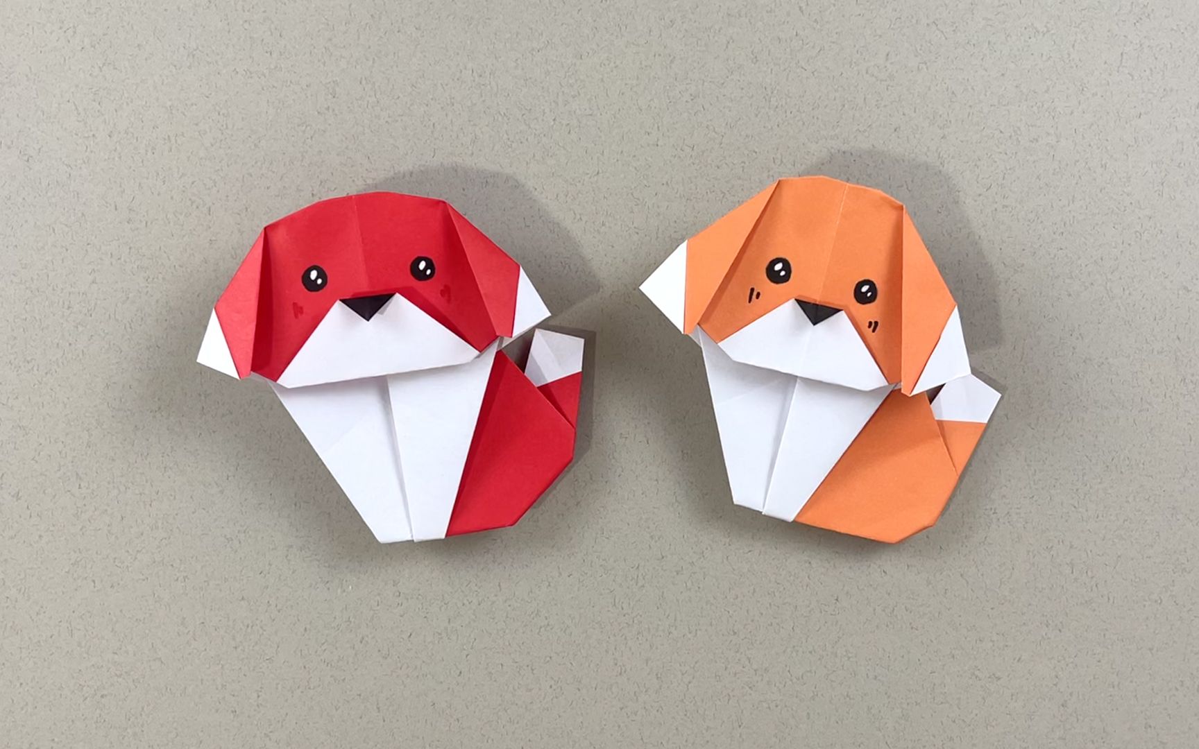 小狗折纸教程,超可爱主打陪伴既不掉毛也不用溜它