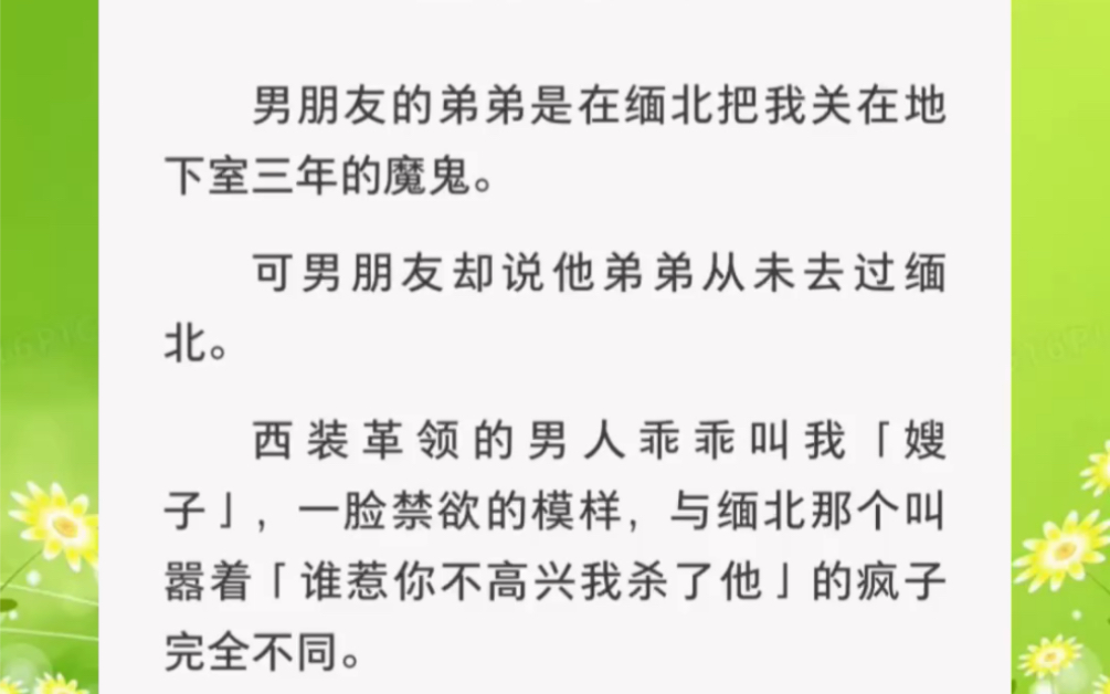 男朋友的弟弟是把我关在缅北地下室三年的魔鬼,可男朋友却说他从未去过缅北……zhihu小说《地下室救赎》哔哩哔哩bilibili