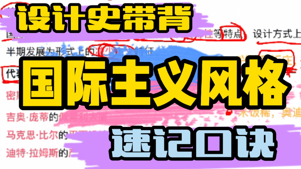 【国际主义风格】艺术设计考研,设计史带背,世界现代设计史,设计概论,速记口诀哔哩哔哩bilibili