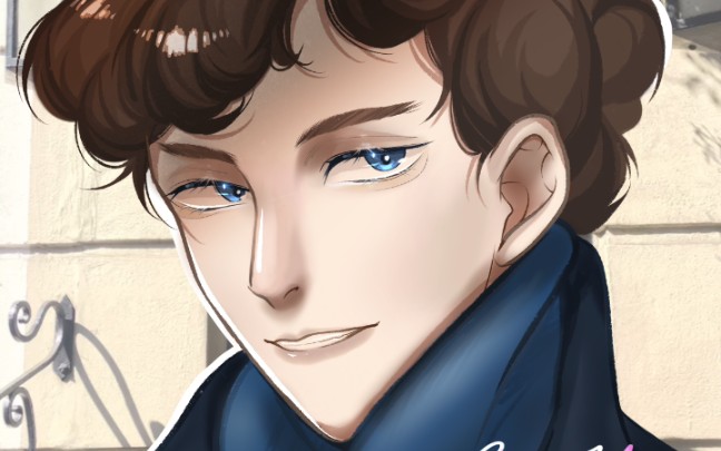 procreate绘画 给亲友的生贺!是卷福