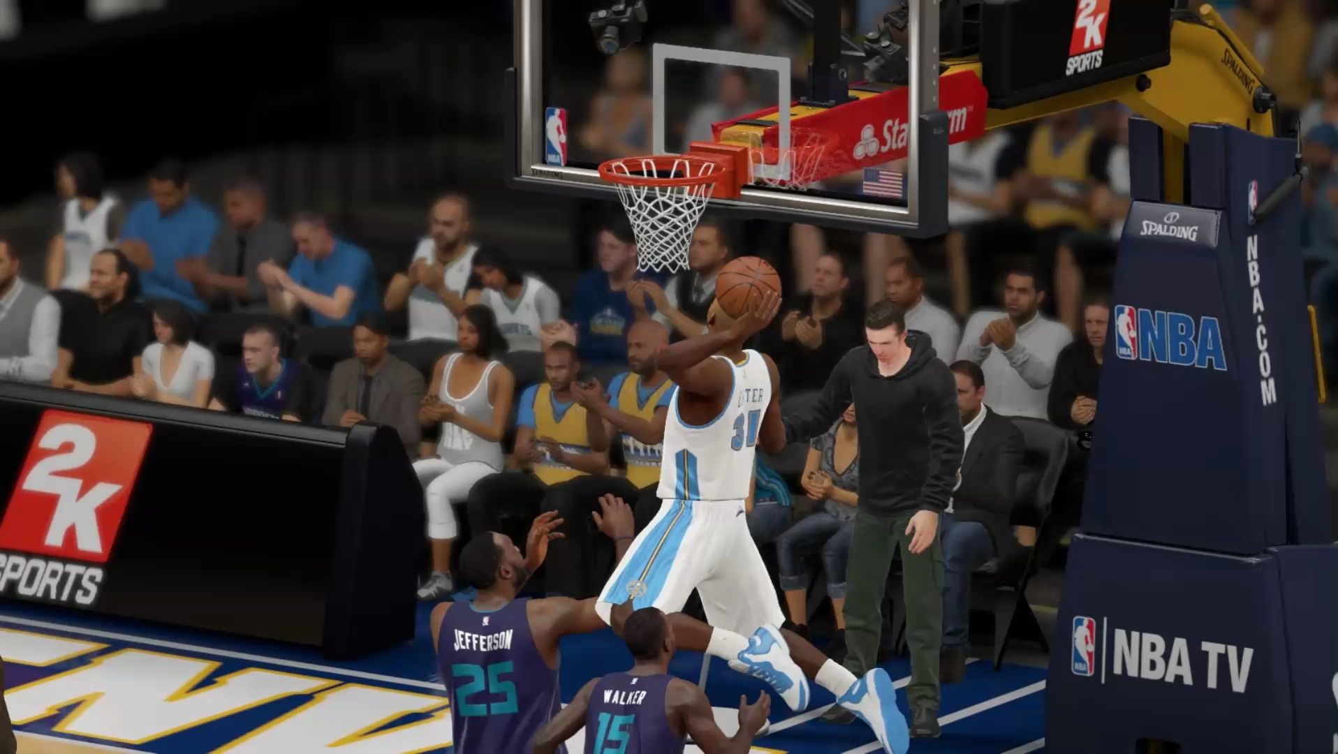 nba2k15生涯模式第4期 对阵夏洛特黄蜂,两计暴扣还有一个差点逆天隔扣