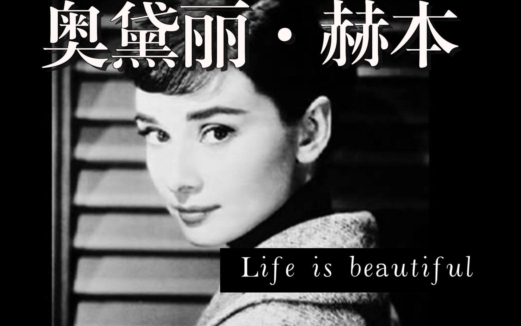 奥黛丽ⷨ𕫦œ졁udrey Hepburn Life is beautiful哔哩哔哩bilibili