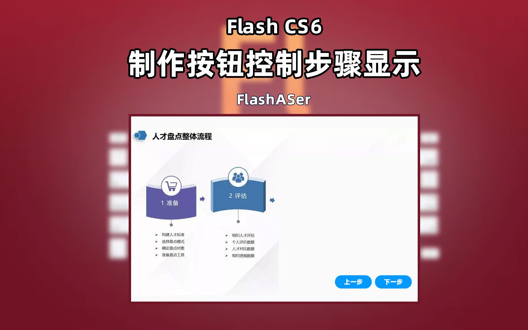 [图]Flash CS6制作按钮控制步骤显示(AS3)