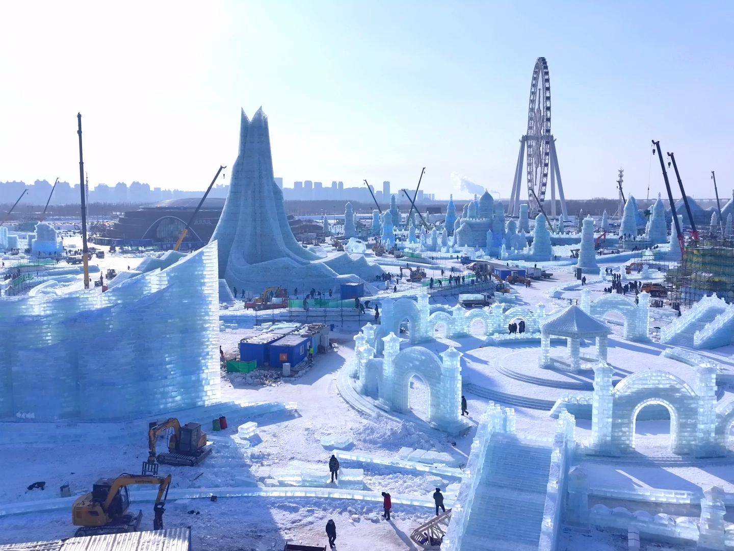 哈尔滨冰雪大世界 开园倒计时 2 天