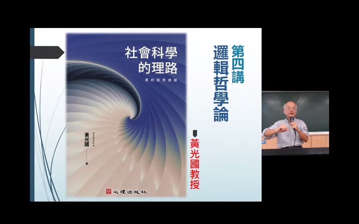 [图]004黄光国教授《知识论与方法论》第四讲：逻辑哲学论。