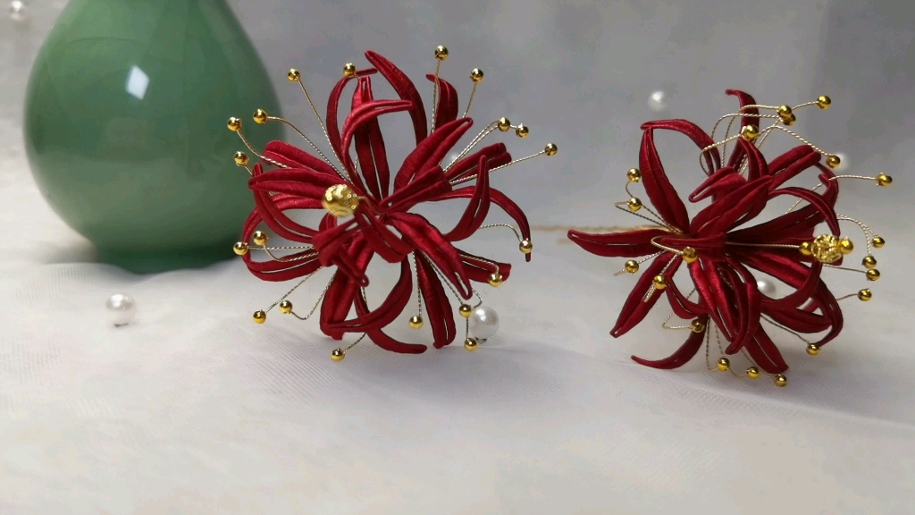 【原创手工缠花】-红色彼岸花