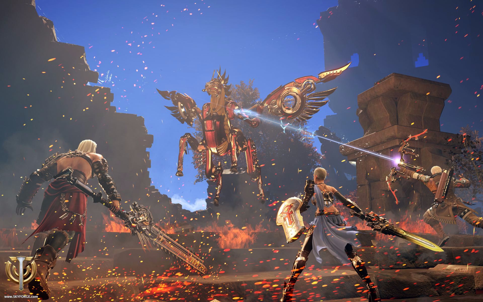 《天铸:机械战争(skyforge:the mechanoid war)》预告片_哔哩哔哩 (゜