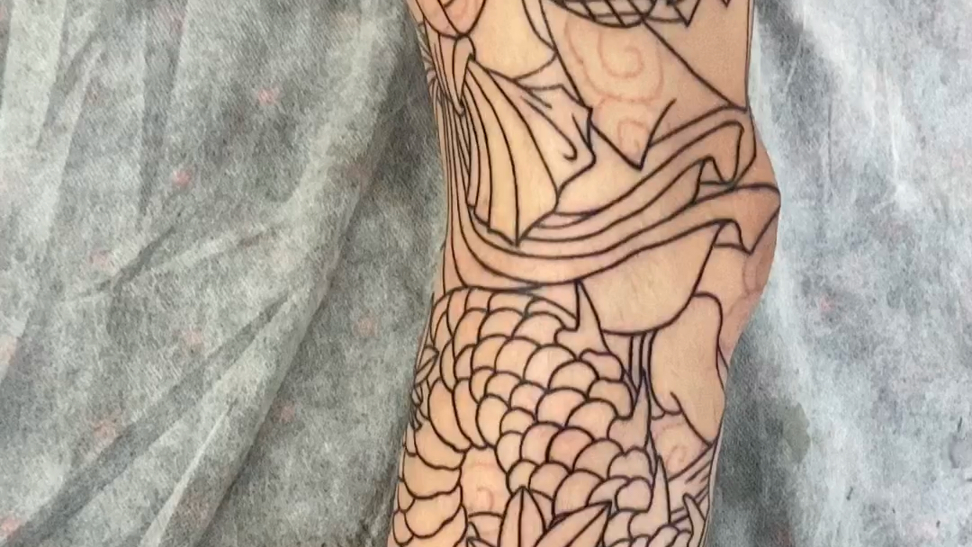 老传统花腿线条