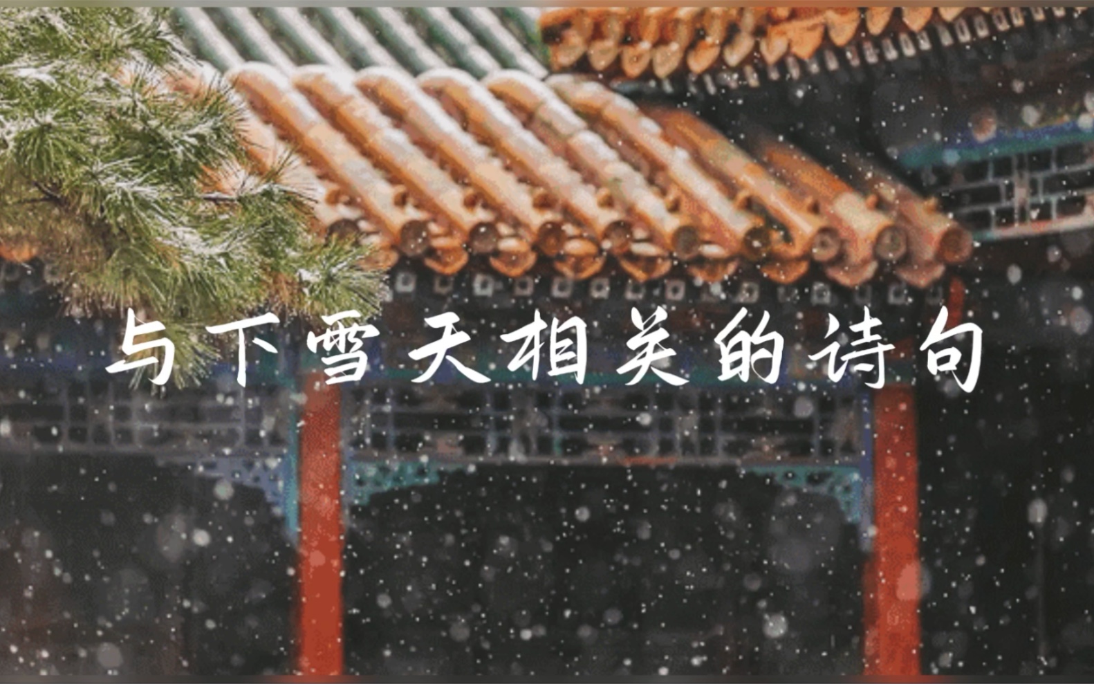 “应是天仙狂醉,乱把白云揉碎”|下雪天别再使用“一下雪北京就变成北平”这样的文盲变文青的文案,来学学古人怎么说哔哩哔哩bilibili