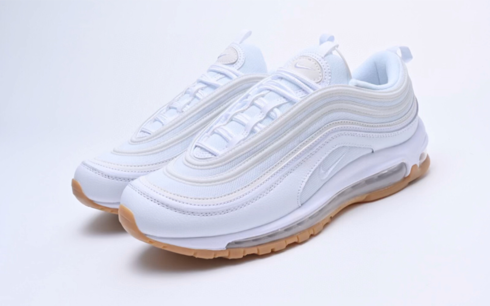 耐克 nike air max 97 生胶全白子弹反光气垫运动跑鞋dj2740-100