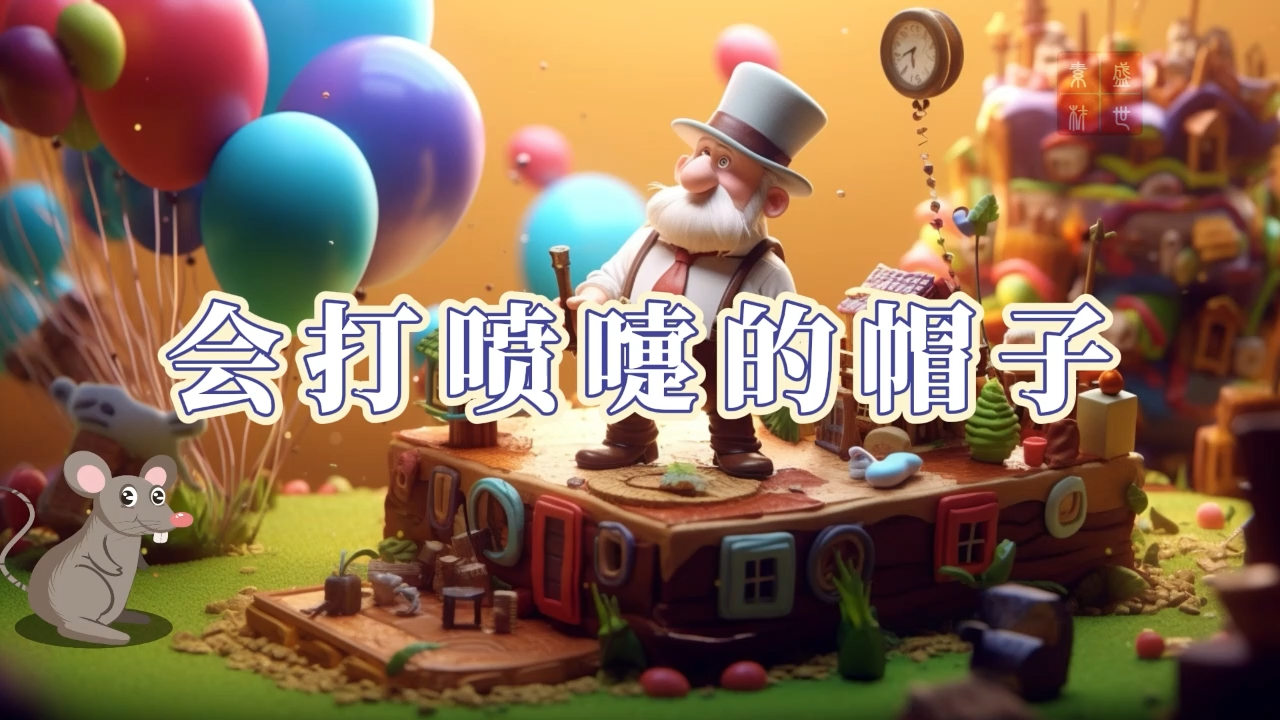 会打喷嚏的帽子 少儿故事,绘本故事演讲朗诵配乐背景视频4分