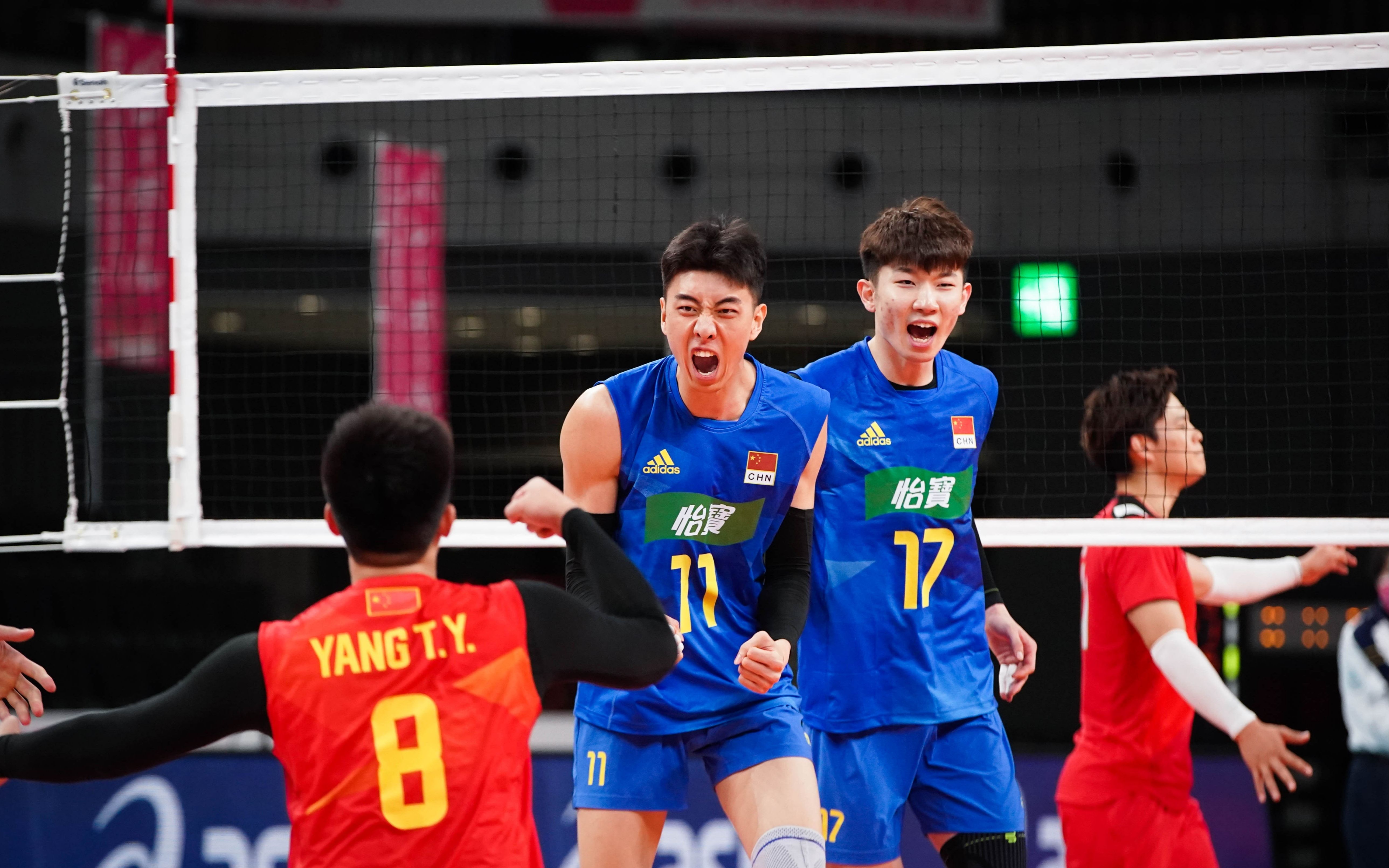 【蒋正阳】单人拦住高桥蓝后三20210501东京奥运会男排测试赛