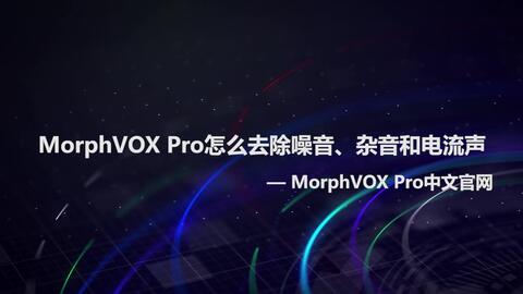 变声器杂音电流声特别多怎么办 Morphvox Pro怎么去除杂音 电流声 变音大师官网