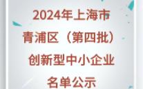 2024年上海市青浦区(第四批)创新型中小企业名单公示哔哩哔哩bilibili