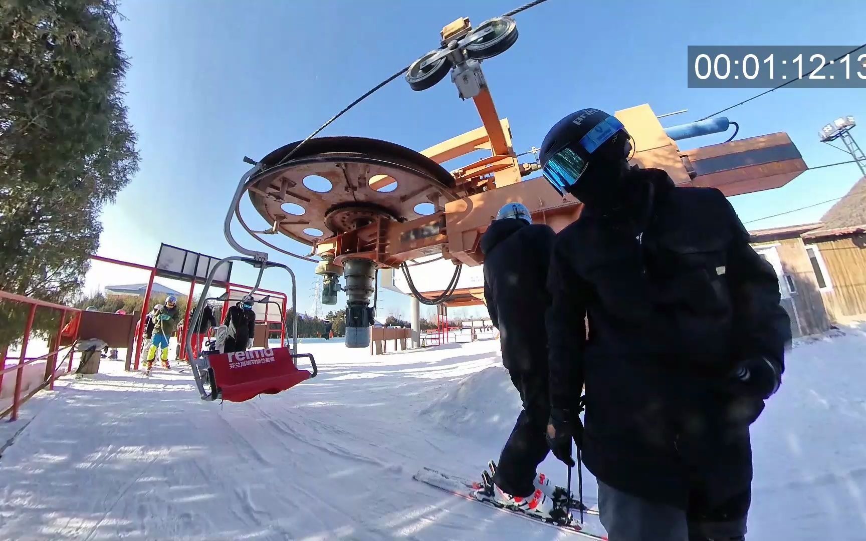 2020 12 13军都山滑雪场 4号道 4号道缆车 3号道