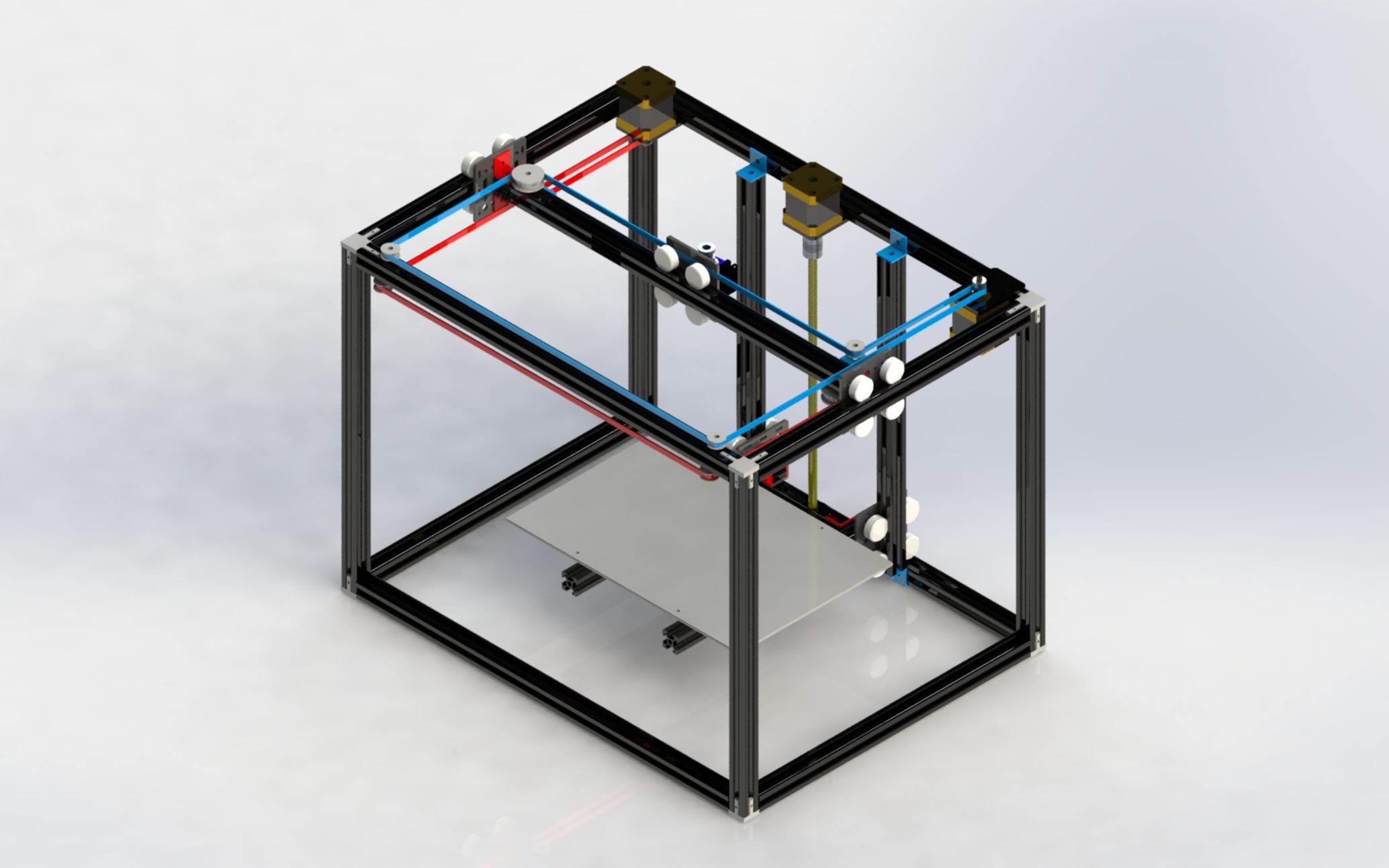 图纸百元级全标准件滑车版corexy结构3d打印机
