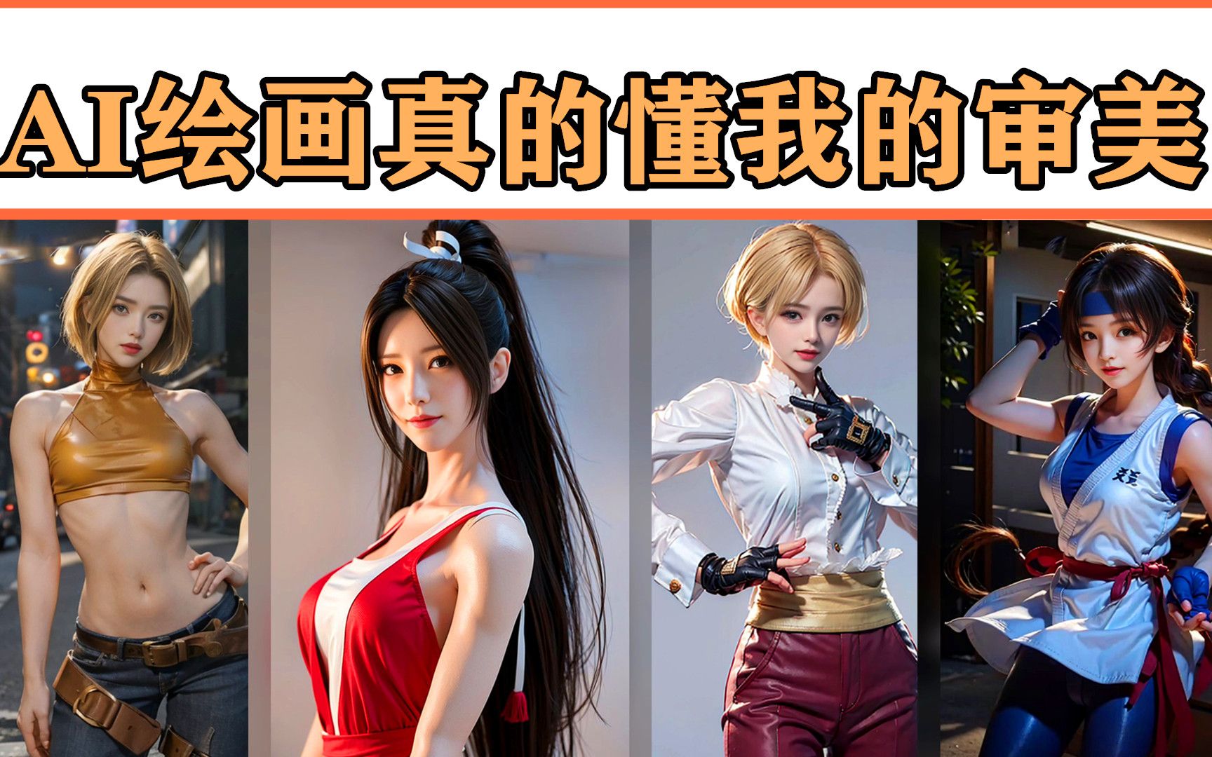 拳皇女格斗玩家,ai绘画真的懂我的审美