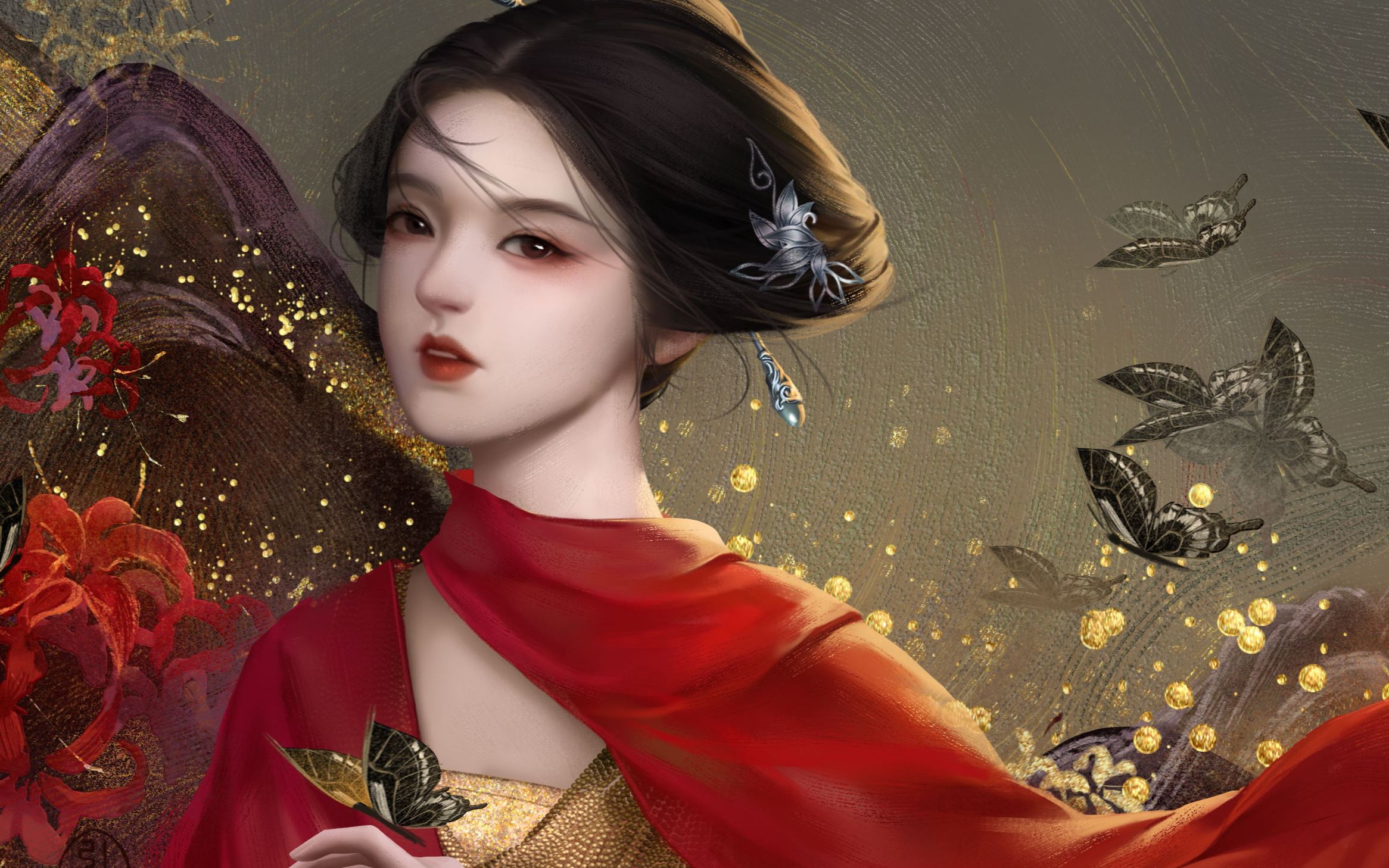 【绘画过程】被红衣陈芊芊迷的死死的