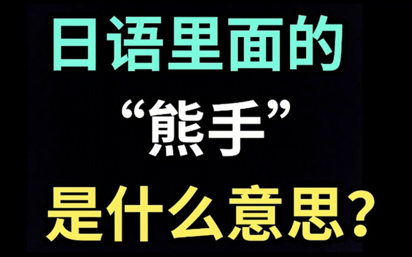 日语里的“熊手”是什么意思?【每天一个生草日语】哔哩哔哩bilibili